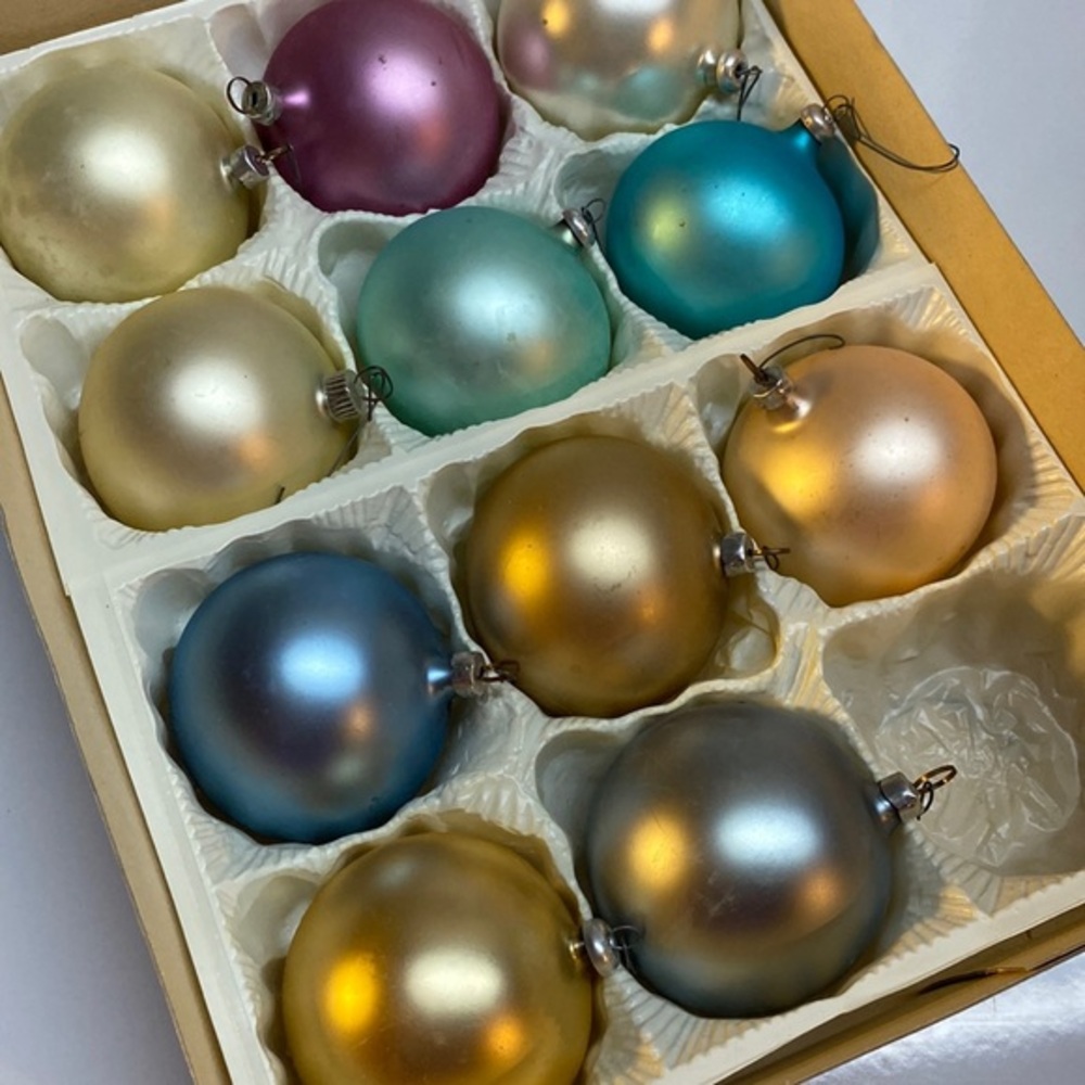 Vintage Pastel West Germany Ornaments